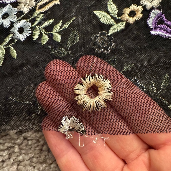 Urban Outfitters Mesh See-Through Floral Top - Picture 6 of 8